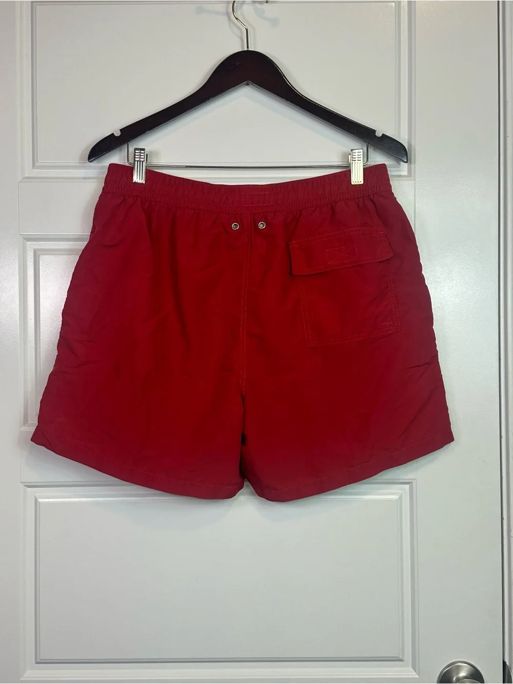 Polo Ralph Lauren Mens Classic Red Embroidered Logo Lined Swim Trunks Size L